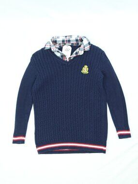 Women's Layered Collared Sweater Size Medium